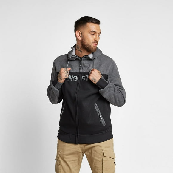 Poleron Zip Hoodie Pionner Negro Hombre XL