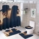 thumbnail image 1 of El Valle Robado theme 4 piece Shower Curtain Set With Rugs Waterproof Bathroom Decor Set Includes Bath Mat U shaped Rug Toilet Lid Cover And Curtain With Hooks, 1 of 6