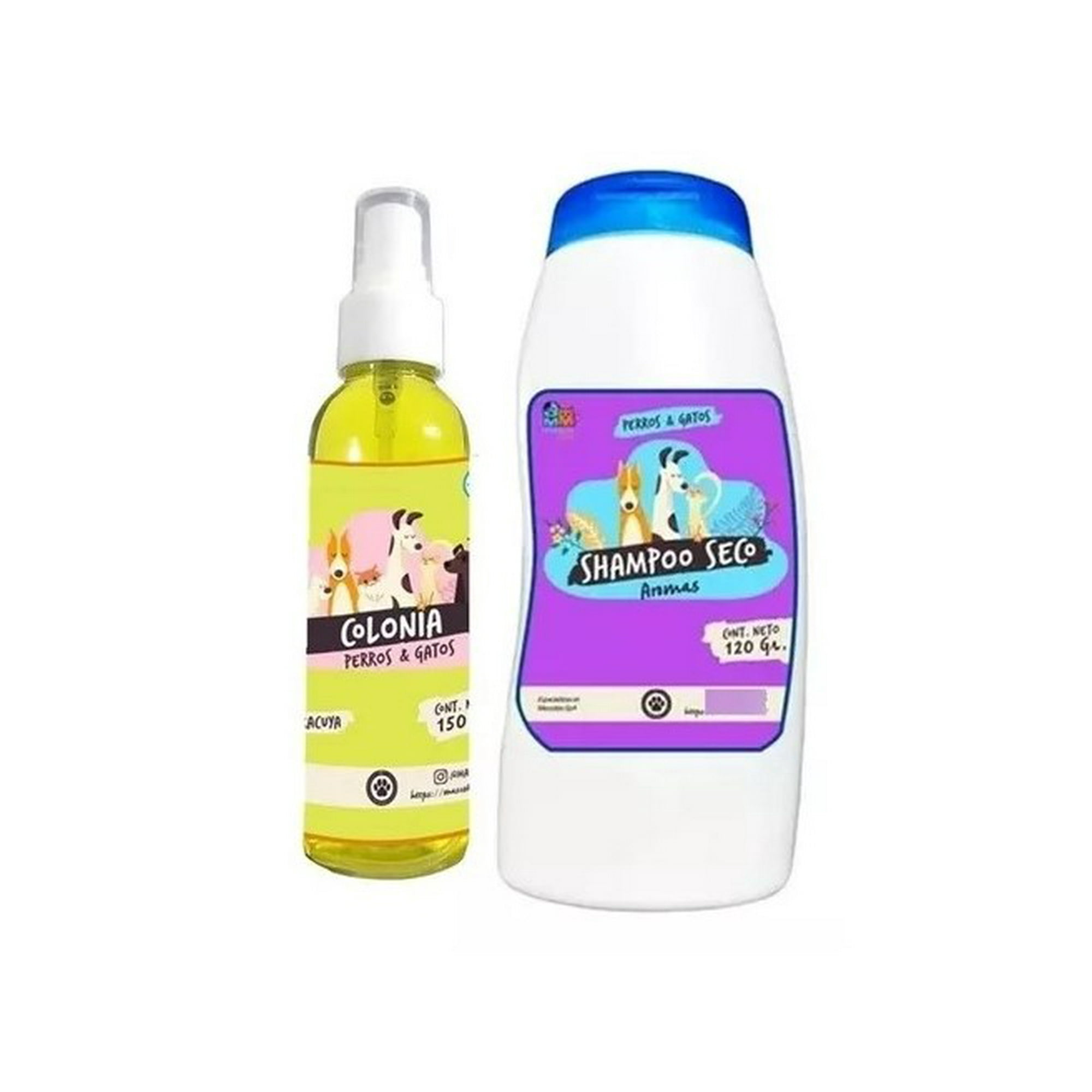 Mascokits - Kit Para Perro Y Gato Shampoo Seco + Colonia Maracuya-fruitilicious