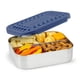 thumbnail image 1 of LunchBots Contenedor de snacks mediano Quad de acero inoxidable azul, 1 of 9