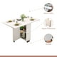 thumbnail image 3 of Mesa de comedor plegable extendible blanca 140x60cm, 3 of 4