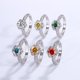 thumbnail image 5 of Anillos de Compromiso de Moissanita para Mujer 1 Uds Color D Claridad VVS1 Anillos de Diamante de Plata Esterlina Moissanita Verde/amarillo/rojo Alianzas de Boda con Certificado, 5 of 9