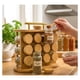 thumbnail image 5 of Especiero Giratorio 12 Frascos Vidrio Soporte Bambú Carrusel Cocina, 5 of 5