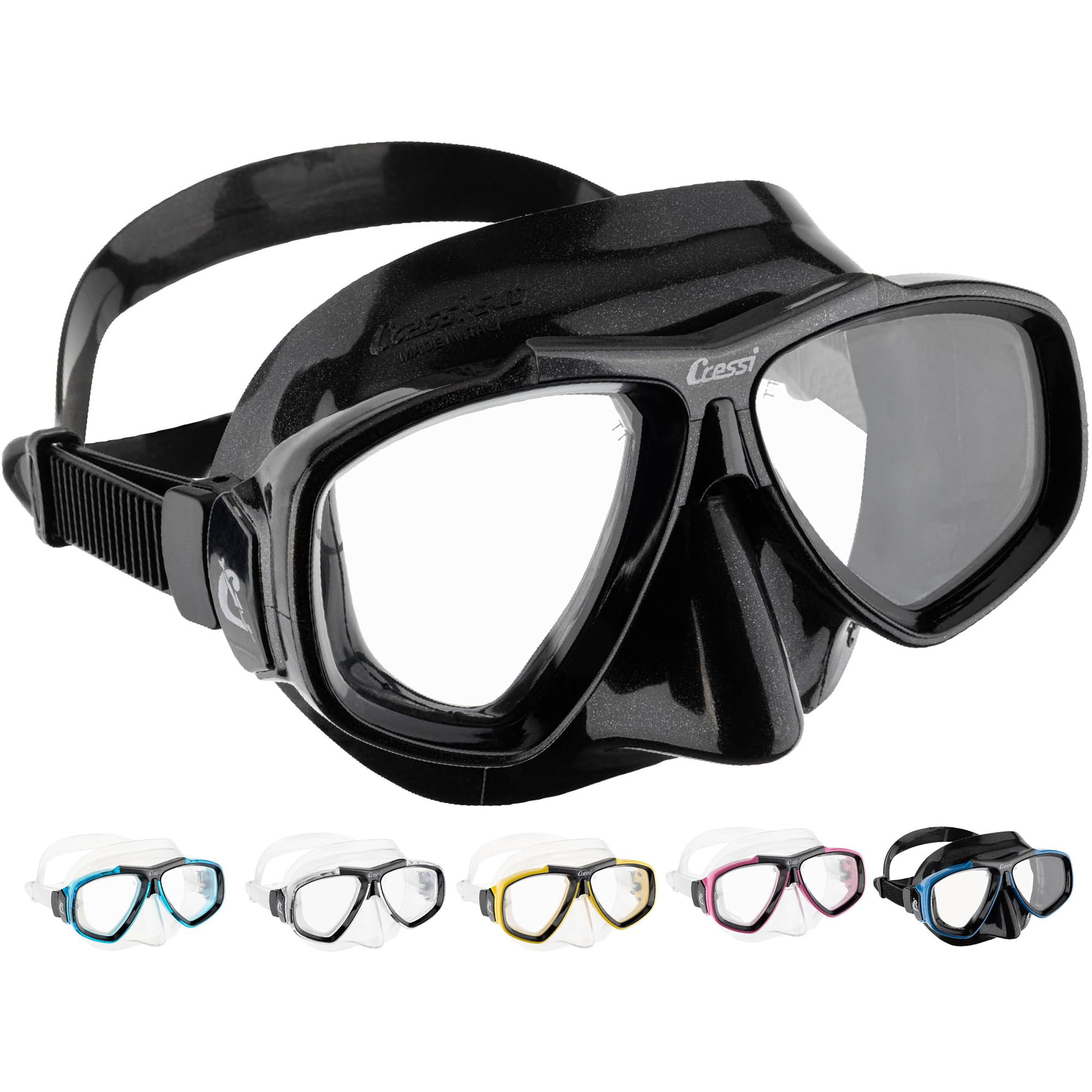 Máscara De Buceo Cressi Focus De 2 Lentes Negra