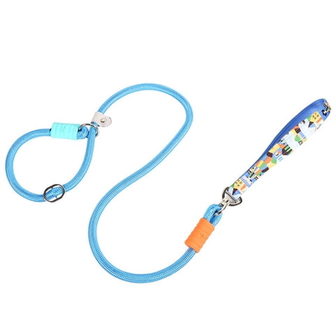 Xusx111 - Plomo De Entrenamiento Duradero Sin Tirar Para Perros Pequeños, Medianos Y Grandes - Cuerda De Nylon Cómoda De Manija, Correa Para Mascotas Sin Enredos (Azul, 150 Cm)