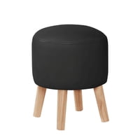 Latam Home - Pouf Nantes Pu Negro