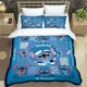 thumbnail image 1 of Anime Pattern Bedding Sets Stitch Cotton Duvet Cover Set Kawaii Duvet Cover Shams Pillowcases Bedroom Decorations Bed Sheets, 1 of 5