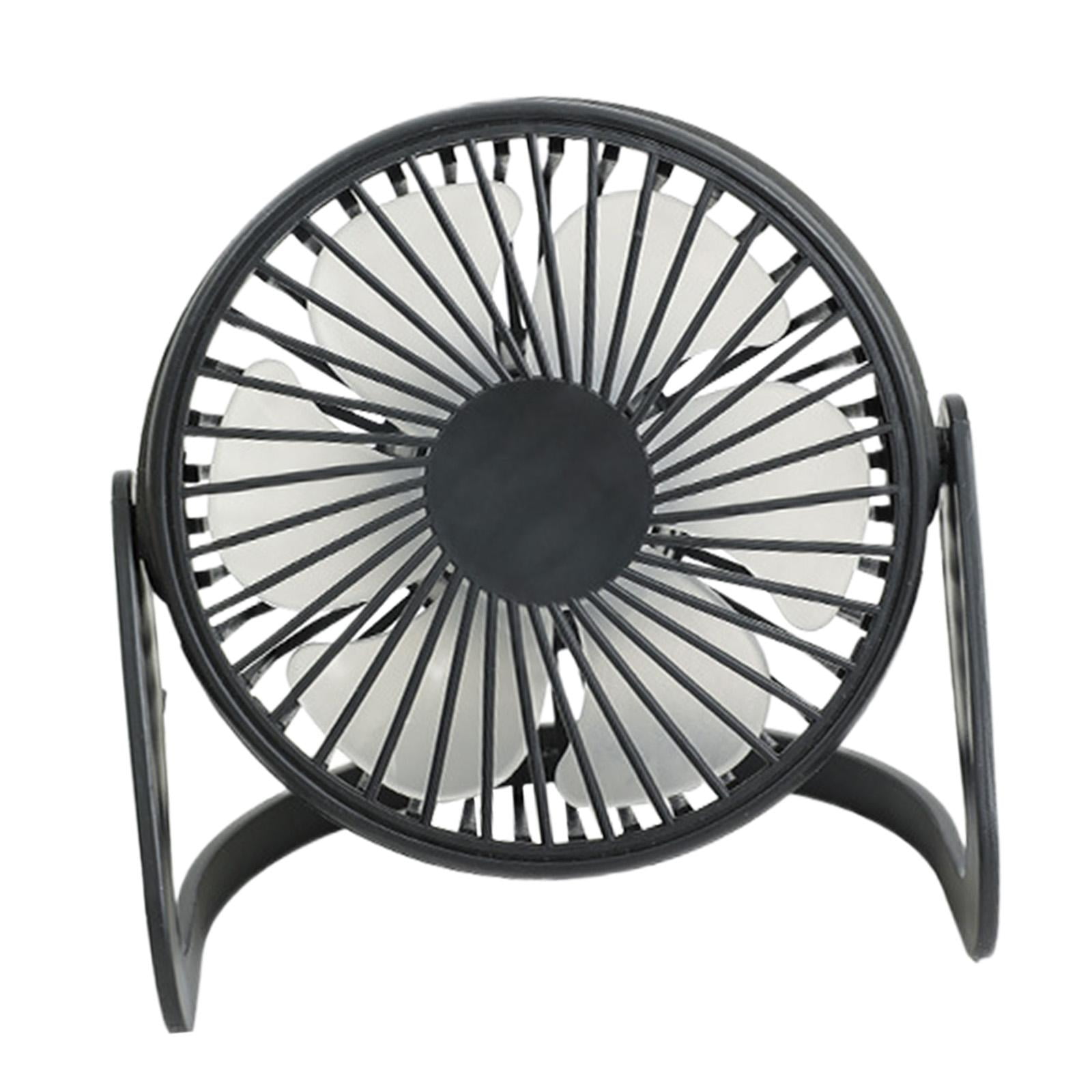 Magideal - Ventilador De Escritorio Pequeño, Mini Ventilador De Refrigeración, Velocidad Ajustable, Recargable, Silencioso, Portátil, Ventilador De Escritorio Pe Negro