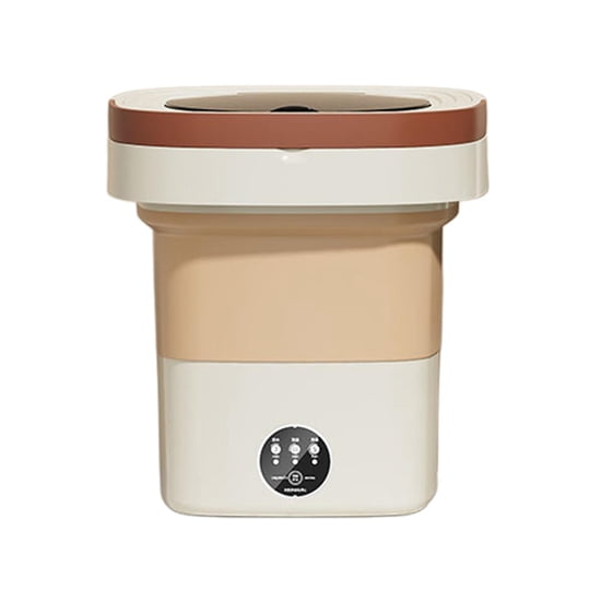 Uucntr - Mini Lavadora Plegable 8l Lavadora De Cubo Pequeño Para Viaje Dormitorio Camping Beige