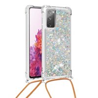 Funda Foxdock Para Samsung Galaxy S20 Fe Con Cuerda Ajustable, Brillo Líquido, Protección Antigolpes Y Lente – Ideal Para Regalo