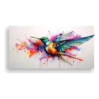 Genérico - Cuadro Colibrí Acuarela 100X50 Cm