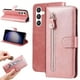 thumbnail image 1 of Funda con Cremallera para Samsung Galaxy S23 FE, Carcasa Cartera de Cuero PU con Soporte y Tarjetero, 1 of 6
