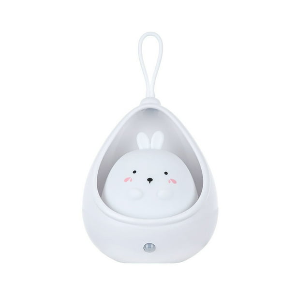 1pc, Cute Kitty Motion Sensor Night Light Wall Lamp, Rechargeable Cartoon Cat Rabbit LED Night Light Bedroom Decoration