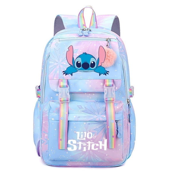2024 Disney Lilo Stitch Women's Backpack Boys Girls Bookbag Bag Student Teenager Children Knapsack Schoolbag Rucksack Mochila