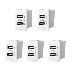 Genérico - Pack 5 Modulo Para Ubs 5V 2.1A Blanco