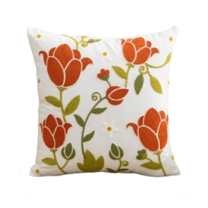 Genérico - Fundas De Cojines Bordadas A Elección 45X45 Diseño 55 Color Blanco