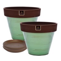 Mestiza - Set De 2 Maceta Kony 30Cm Morena Menta Y Sus Platos