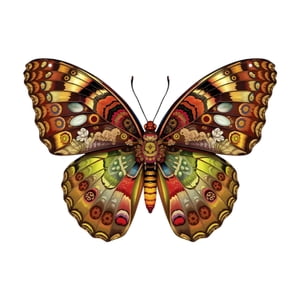 Magideal - Escultura De Mariposa De Metal Para Decoración De Pared, Colorida Decoración De Pared Para Exteriores, Ideal Para Dormitorio, Patio, Jardín, Y B