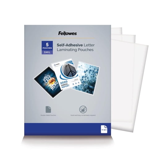 Sobres Autoadhesivos Para Laminado Tamaño Carta Fellowes, Paquete De 5