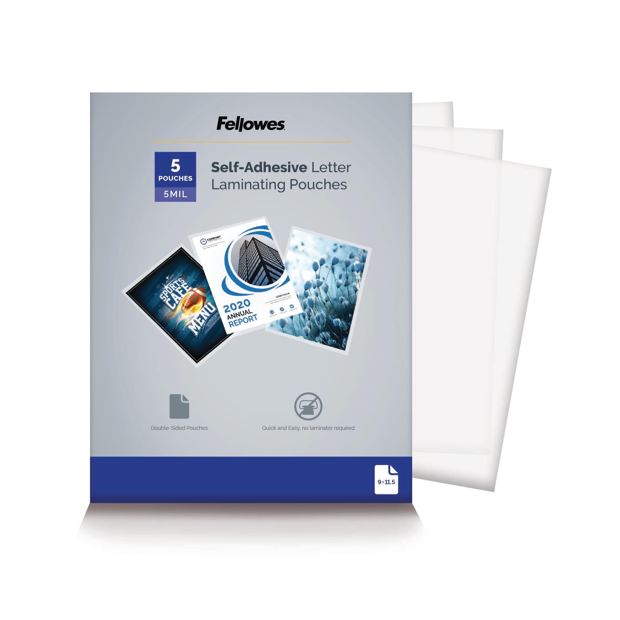 Sobres Autoadhesivos Para Laminado Tamaño Carta Fellowes, Paquete De 5