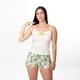 thumbnail image 3 of Pijama Mujer Short Hojas Verdes + Polera Blanca Talla M, 3 of 4