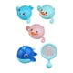 thumbnail image 3 of 5 piezas Juegos de baños para bebés Juegos de agua de dibujos portátiles con pequeña red de pesca forma animal para niñas para niños regalo para niños, 3 of 5