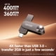 thumbnail image 3 of Unidad dual de estado sólido Lexar D500 de 128 GB USB 3.2 Gen 1, 3 of 7