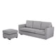 thumbnail image 1 of Sofá 3 Cuerpos Con Pouf 197x137x83 Gris Claro, 1 of 2