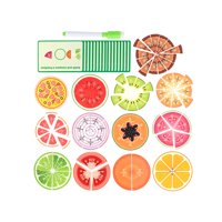 Magideal - Fracciones De Frutas, Rompecabezas Educativo, Aprendizaje De Números, Manipulativos Matemáticos, Juegos De Matemáticas De Círculos De Fracciones Para