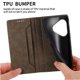 thumbnail image 4 of Funda tipo cartera con bloqueo RFID para Realme GT 6 5G Con tapa abatible, portatarjetas, cierre magnético, TPU y soporte Marrón, 4 of 6