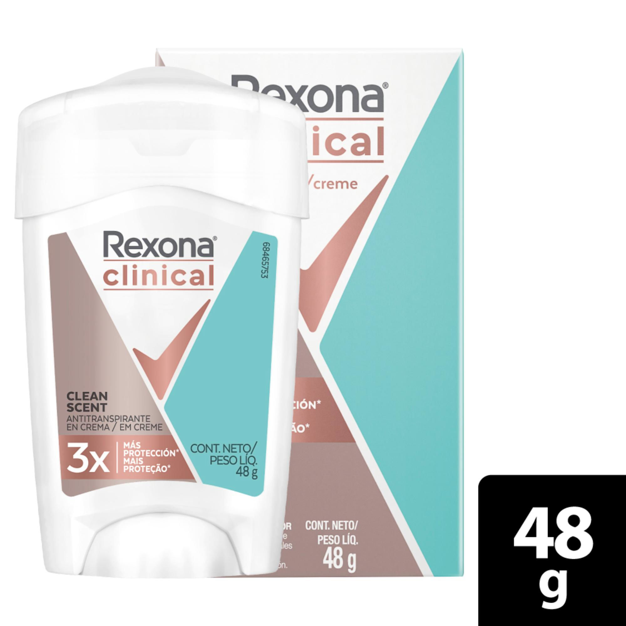 Desodorante Crema Rexona Clinical Clean Scent Mujer