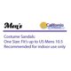 thumbnail image 2 of Roman Sandals California Disfraces para adultos, talla estándar, color marrón, 2 of 2