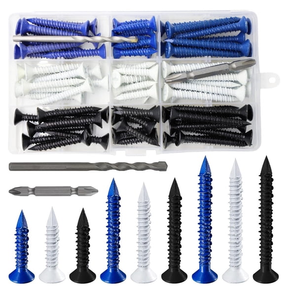 Tornillo para concreto kit Wensilon 105 unid. 316 cabeza plana