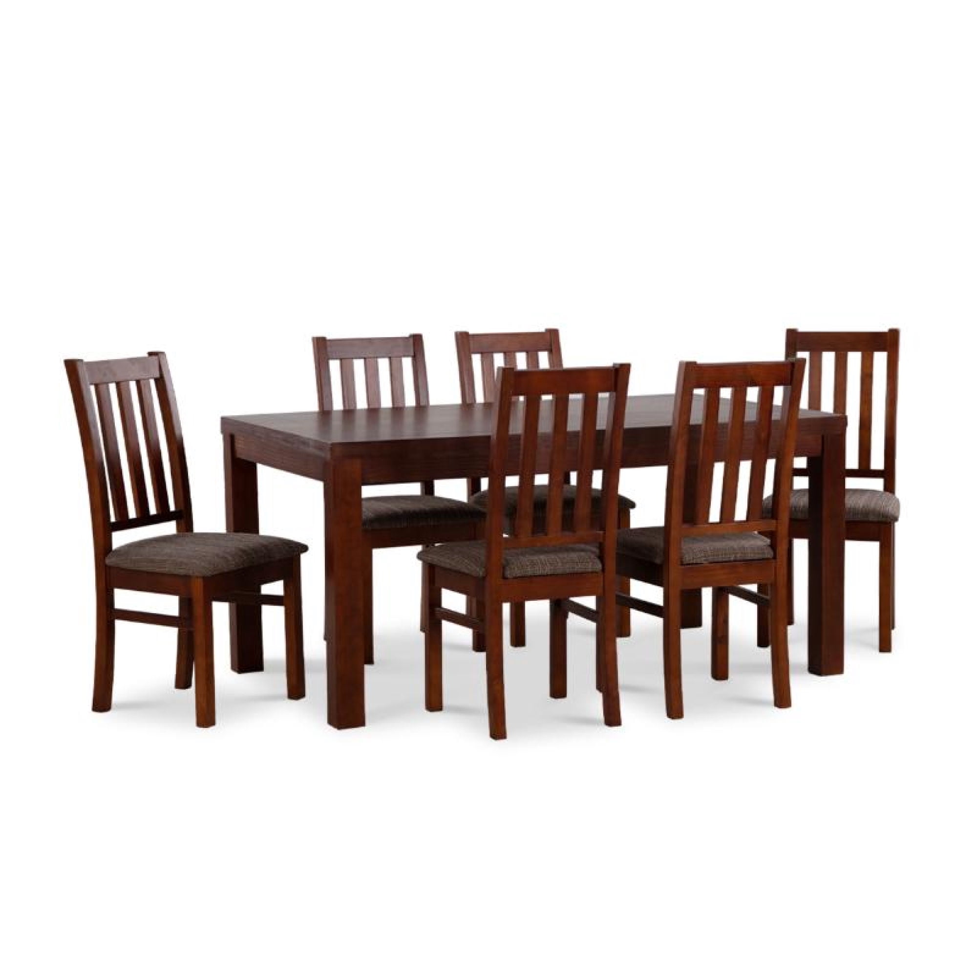 Comedor Ñuble 6 Sillas Caramelo Chocolate