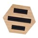 thumbnail image 2 of Anillo de madera maciza Organizador de exhibición de caja Caja de soporte para bandeja Bandeja de cuero Negro, 2 of 5
