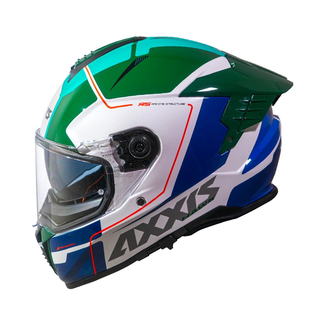 Casco Axxis Ff122 Sv Hawk Spear A6 Verde Brillo Talla L