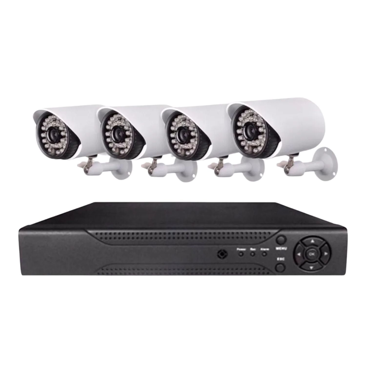 Importclick - Kit Cctv 4 Cámaras De Seguridad Mas Dvr 1080p Full Hd