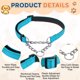 thumbnail image 3 of Collares de Cadena para Perros Uxcell, Collar para Perros sin Tirones Ajustable Reflectante de Nylon con Cadena de Acero Aleado, (XL-28 Pulgadas, Azul Claro), 3 of 7