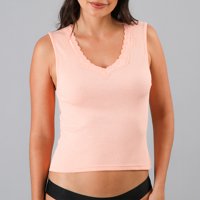 Camiseta Sin Mangas Encaje Flores Mujer 50804-243