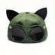thumbnail image 1 of Cute Cat Ears Aviator Glasses Baseball Cap,Peaked Cap With Sunglasses Unisex,Cat Ear Retro Style Pilot Hat, 1 of 3
