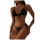 thumbnail image 1 of Conjunto De Bikini Sexy Negro Unicolor Puntos, 1 of 6