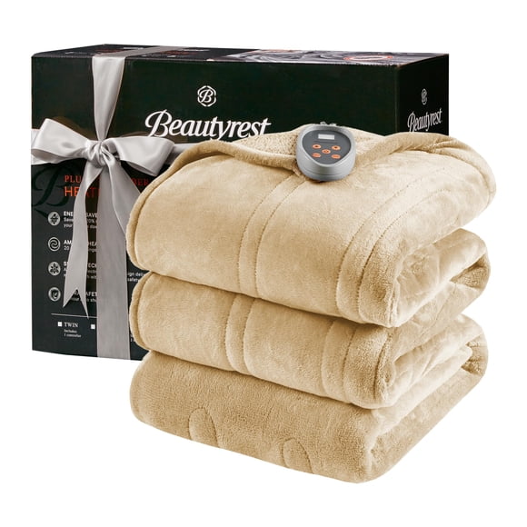 Manta térmica Beautyrest, suave, cálida, reversible, de felpa completa