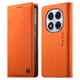 thumbnail image 1 of Funda Billetera de Cuero para [Xiaomi Redmi Note 14 Pro 5G], Bloqueo RFID, Tarjetas y Soporte Naranja, 1 of 5