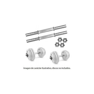 Mundofit - Par Barras Mancuerna Cromada Acero Para Bicep Tricep Hombro