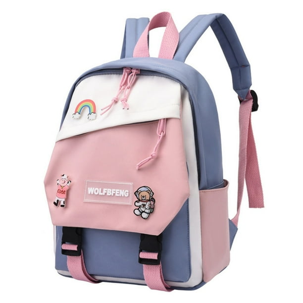 Waterproof Teenage Nylon Book Bag Large Capacity College Backpack Fashion School Bag Cute Girls Boys Travel Backbag College Bag