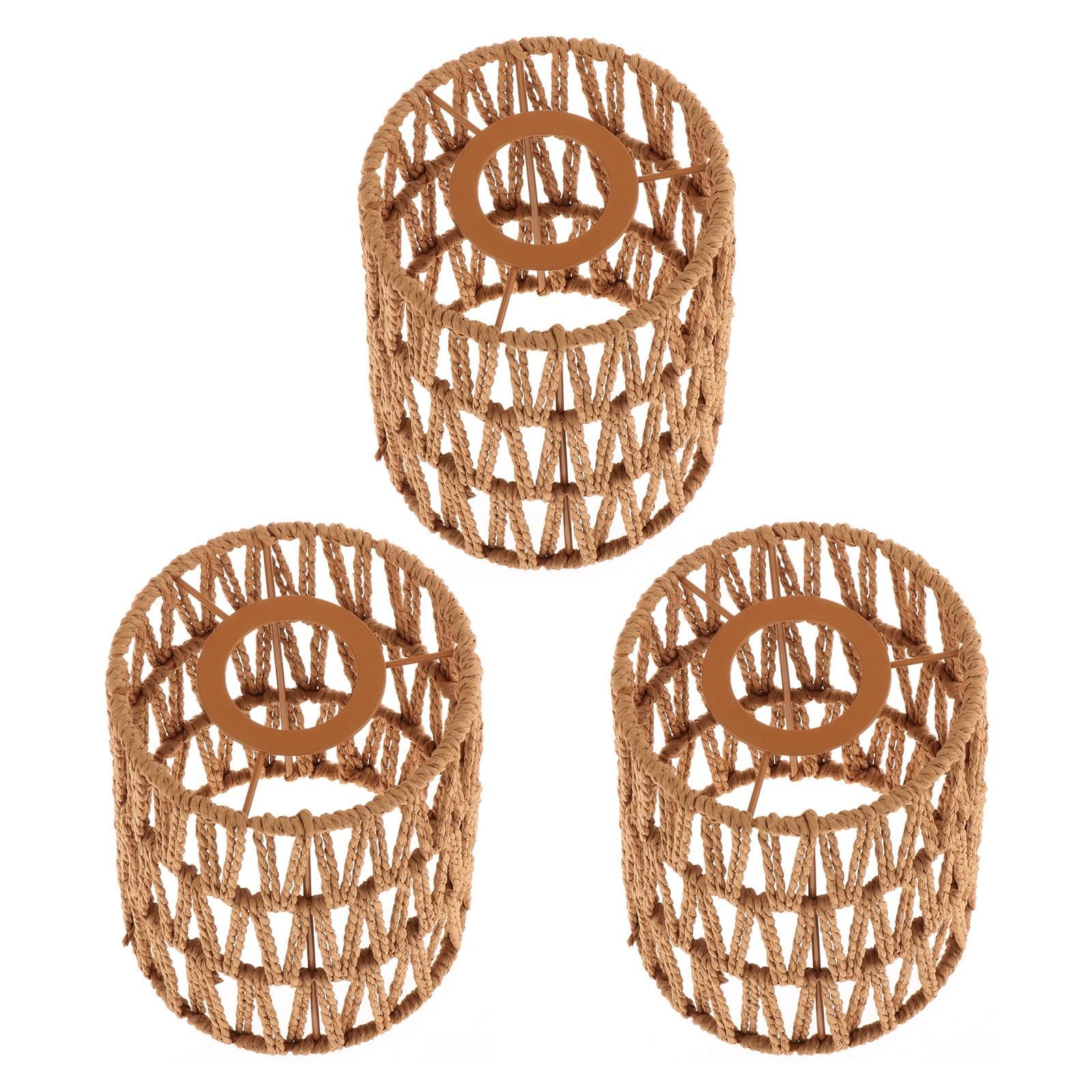 Magideal - Pantalla De Lámpara Colgante Pantalla De Lámpara Rústica Pantalla De Lámpara Colgante Cubierta De Luz Lámpara De Araña Pantalla Para Cocina Dormitorio 3 Piezas