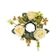 thumbnail image 3 of Portavelas De Corona De Velas De Rosas Artificiales Para Fiestas, Sala De Estar, Banquetes, Color Blanco, 3 of 3