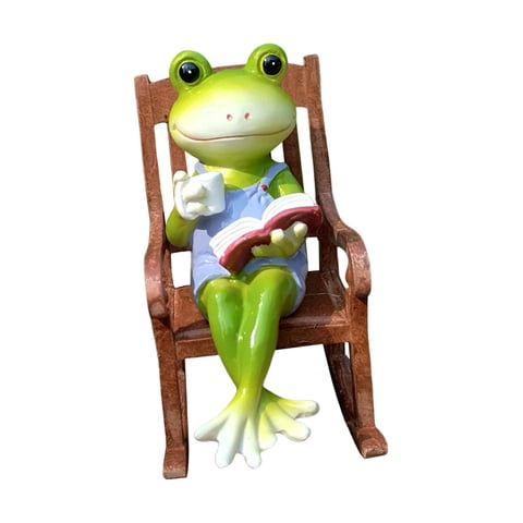 Bothyi - Figuras De Rana En Miniatura, Estatua De Rana Para Escritorio De Jardín De Hadas, Interior Y Exterior
