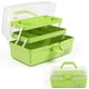 thumbnail image 1 of Organizador de almacenamiento TERGOO Caja para manualidades de 3 capas con asa (verde), 1 of 7