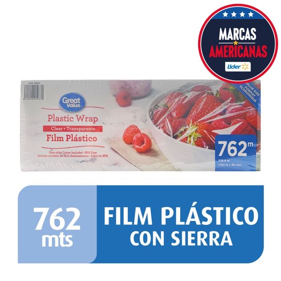 Papel Film Plástico 762 Metros Corte Sierra, 1 Un